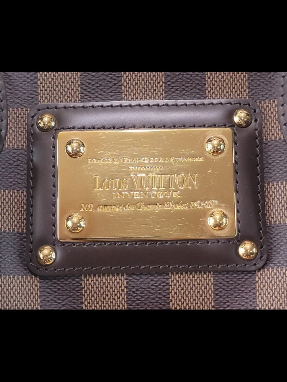 •LOUIS VUITTON• damier ebene berkeley handbag